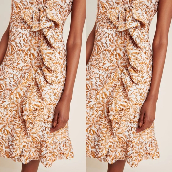 Anthropologie Anna Sui Gardenia Jacquard Dress - Picture 3 of 4